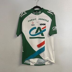 Nalini‎ Men's Credit Agricole Short Raglan Sleeves Cycling Jersey Size L/XL